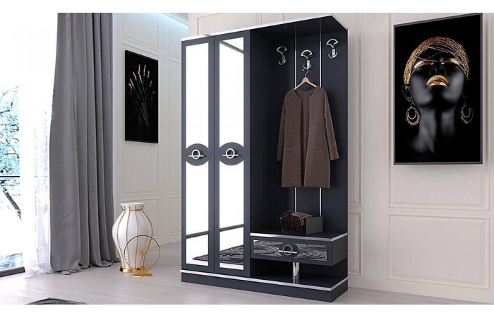 Kamer Antrasit 2 Kapılı Portmanto