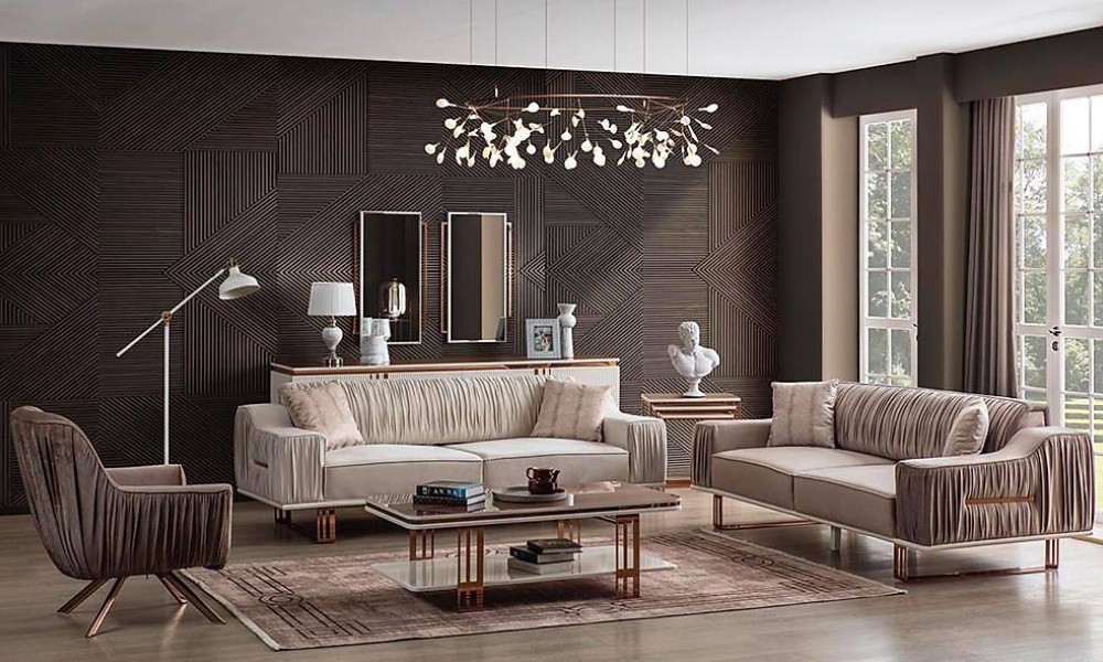 Orenda Krem Salon Takımı İndirimli Mobilya Orenda Krem Salon Takımı İndirimli Mobilya