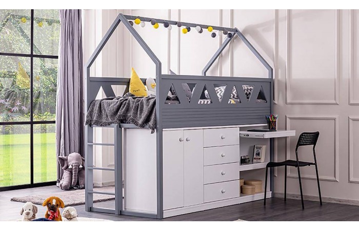 Kity Montessori Oyun Evi Gri