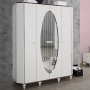 Luna White 4 Kapılı Gardrop İndirimli Mobilya