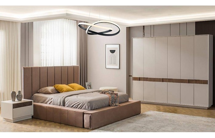 Naturel Bazalı Yatak Odası - 6 Kapılı