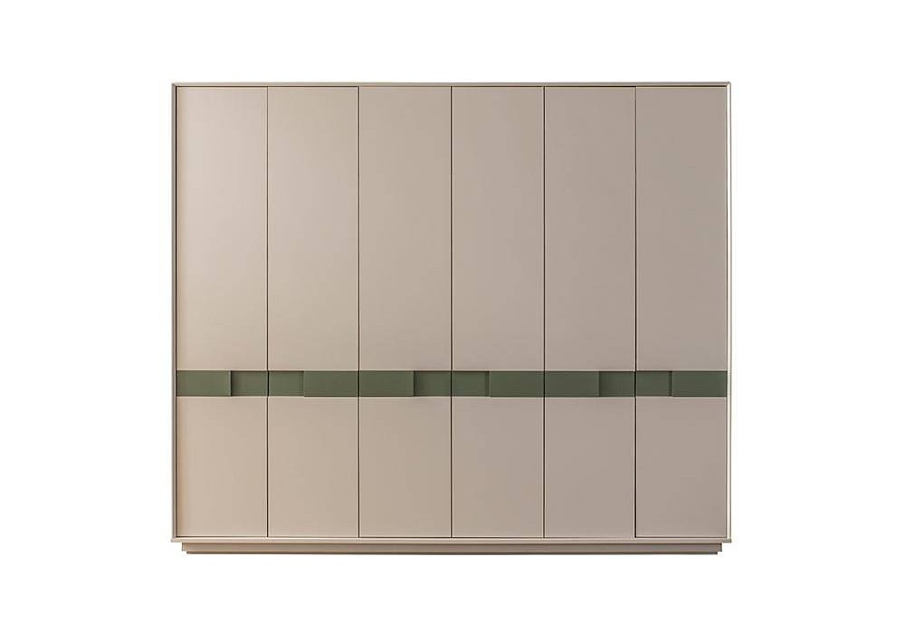 Naturel 6 Kapılı Gardrop - Yeşil