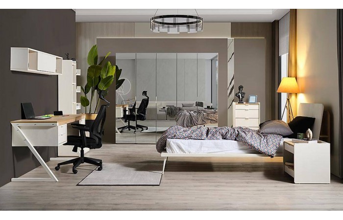 Moderno Genç Odası - 5 Kapılı Aynalı