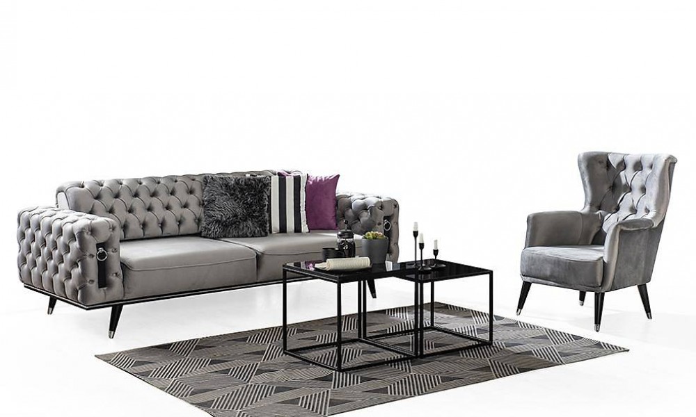 Liona Pembe Salon Takımı Modern Koltuk Takımı Liona Pembe Salon Takımı Modern Koltuk Takımı