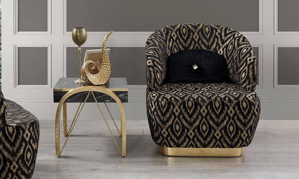 Crystal Gold Salon Takımı İndirimli Mobilya