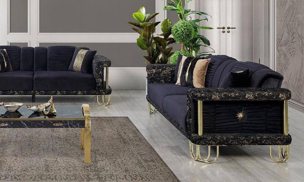 Crystal Gold Salon Takımı İndirimli Mobilya