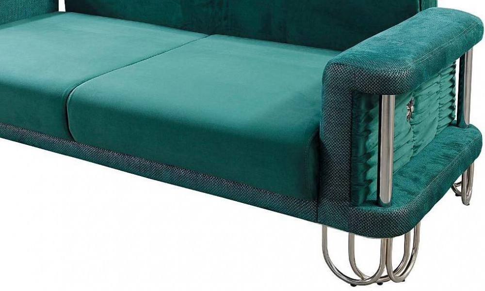 Crystal Yeşil Salon Takımı Modern Koltuk Takımı Crystal Yeşil Salon Takımı Modern Koltuk Takımı