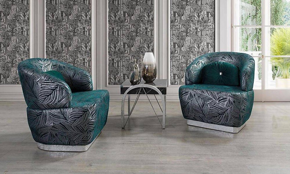 Crystal Yeşil Salon Takımı Modern Koltuk Takımı Crystal Yeşil Salon Takımı Modern Koltuk Takımı