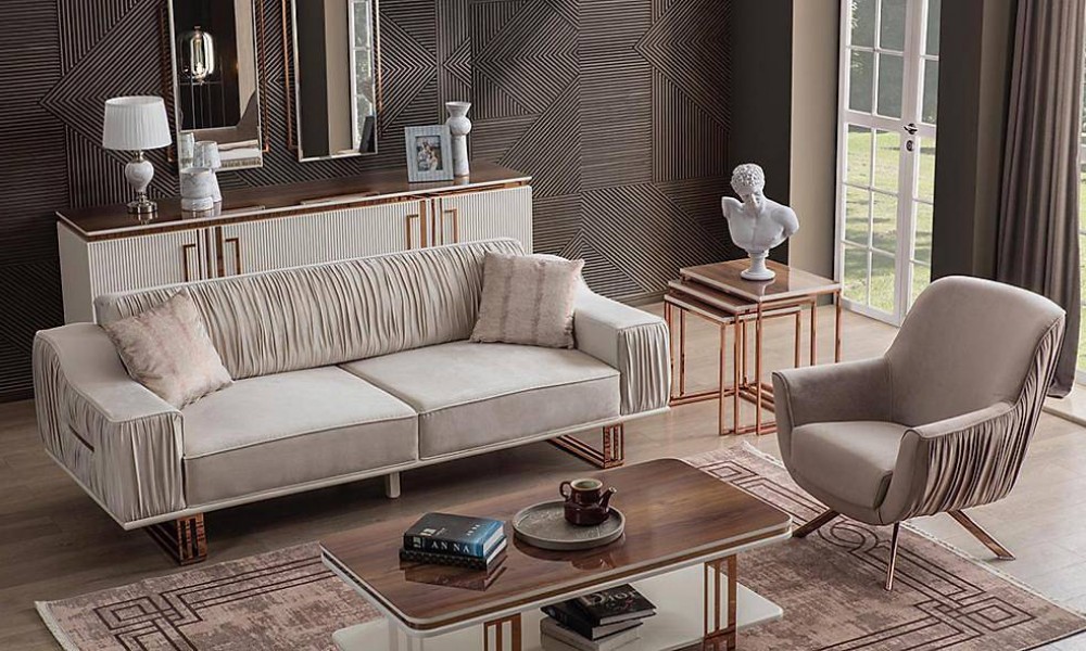 Orenda Krem Salon Takımı İndirimli Mobilya Orenda Krem Salon Takımı İndirimli Mobilya