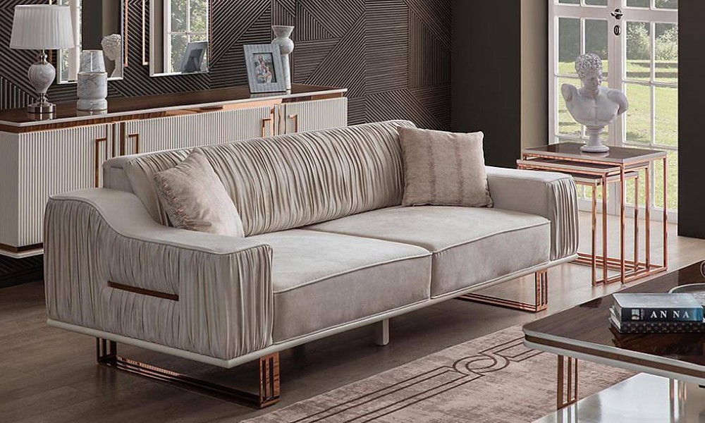 Orenda Krem Salon Takımı İndirimli Mobilya Orenda Krem Salon Takımı İndirimli Mobilya