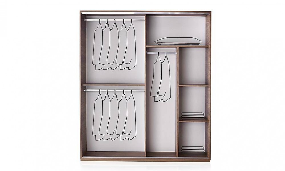 Torino 220 Cm Ceviz Sürgülü GardropSürgülü Gardırop Torino 220 Cm Ceviz Sürgülü GardropSürgülü Gardırop