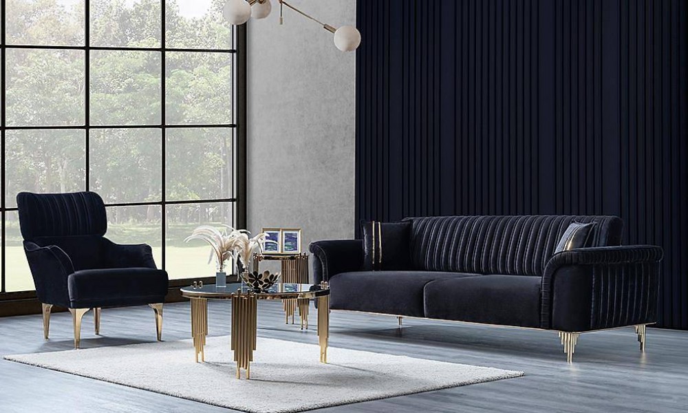 Paula Gold Salon Takımı İndirimli Mobilya