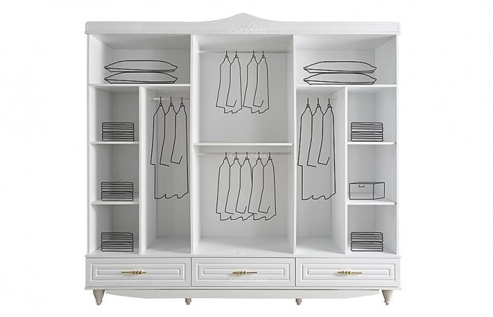 Monreal 6 Kapılı Mdf Gardrop