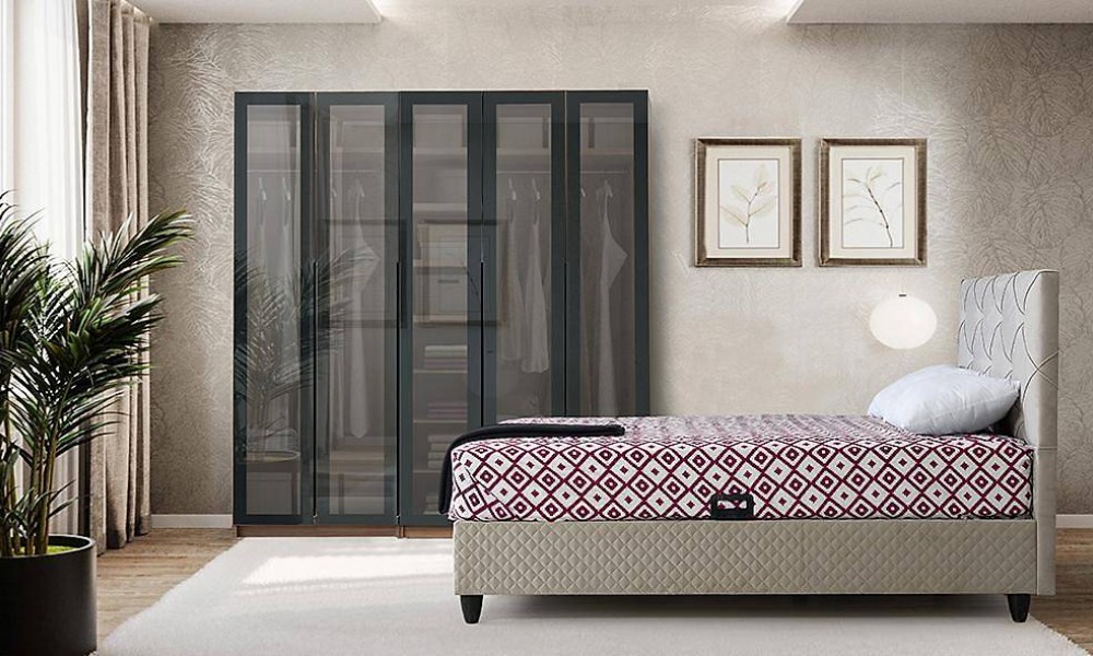 Oasis Bazalı Yatak Odası - Reflekte Kapaklı İndirimli Mobilya