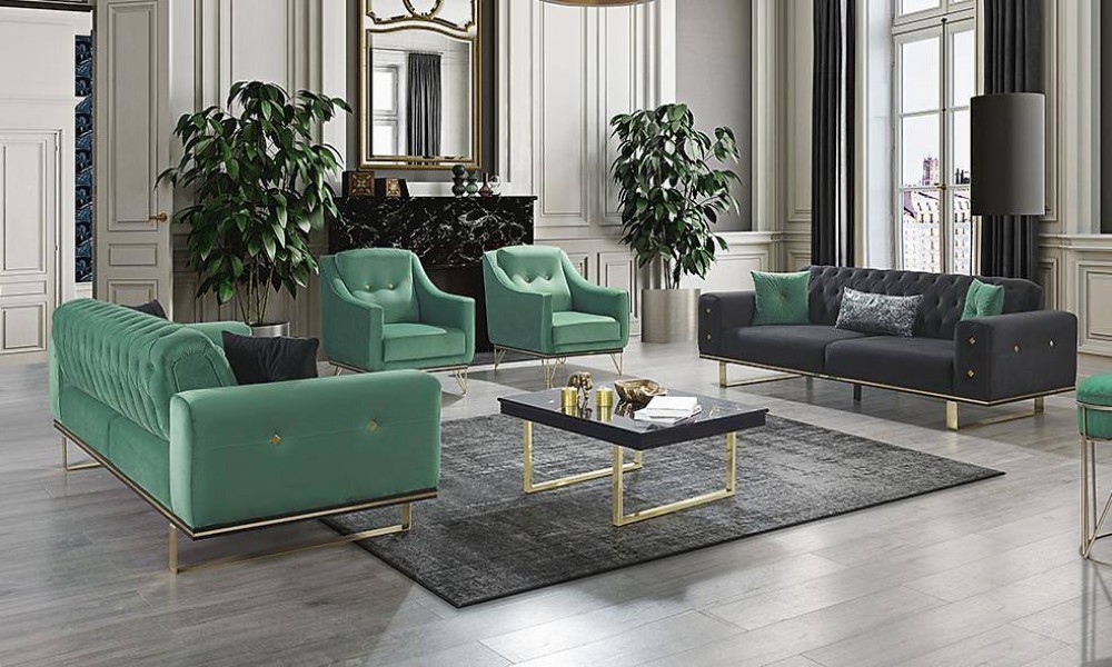 Salvador Yeşil Koltuk Takımı Modern Koltuk Takımı Salvador Yeşil Koltuk Takımı Modern Koltuk Takımı