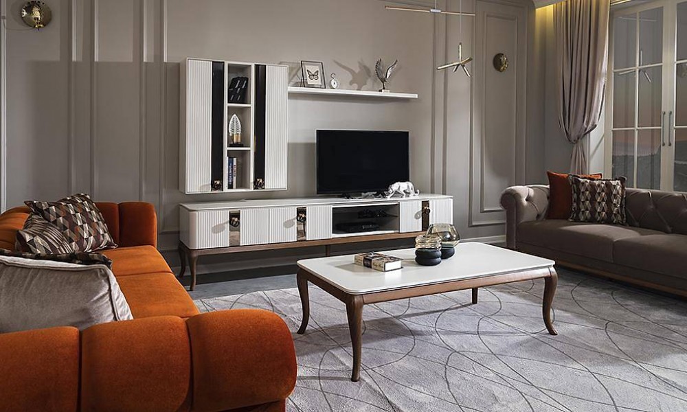 Berlin Ekru Tv Ünitesi Modern TV Ünitesi Berlin Ekru Tv Ünitesi Modern TV Ünitesi