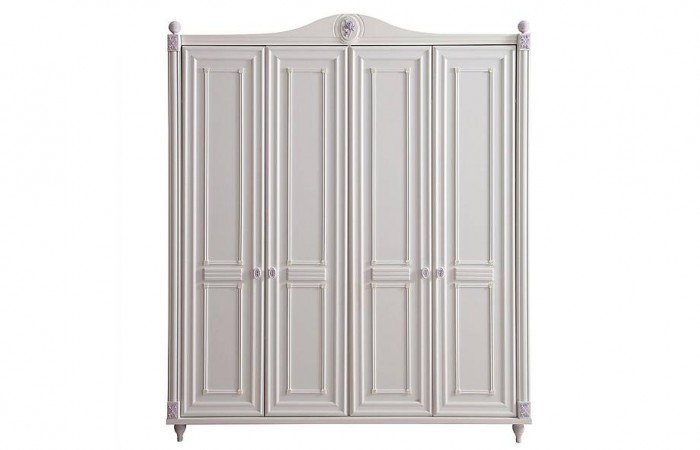 White Romantic 4 Kapaklı Gardrop
