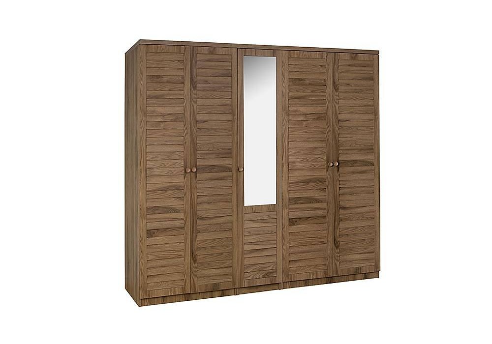 Justo Ceviz Gardrop - 5 Kapılı