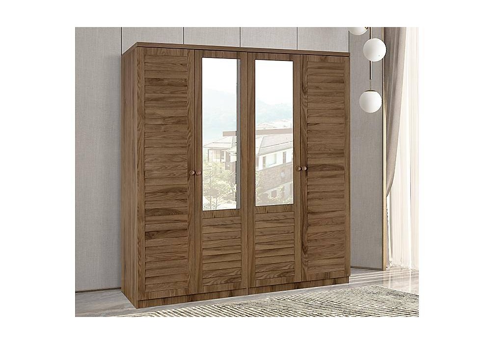 Justo Ceviz Gardrop - 4 Kapılı