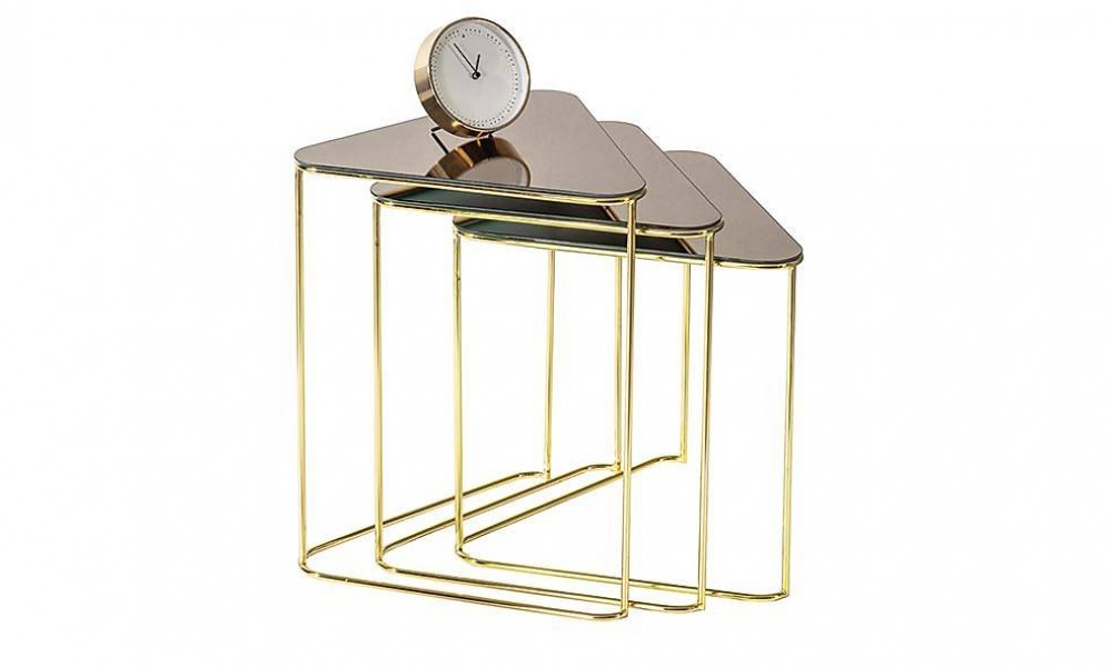 Ekol Zigon Sehpa - Gold Ekol Zigon Sehpa - Gold