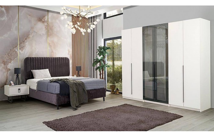 Lavinya Bazalı Yatak Odası - 6 Kapılı