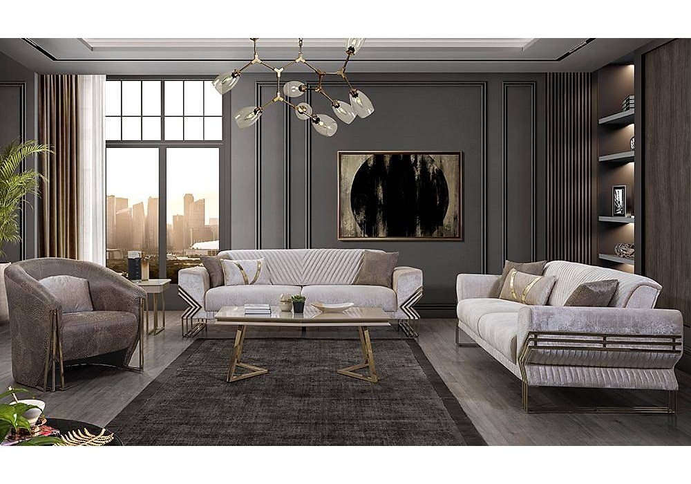 Kayra Salon Takımı - Ekru