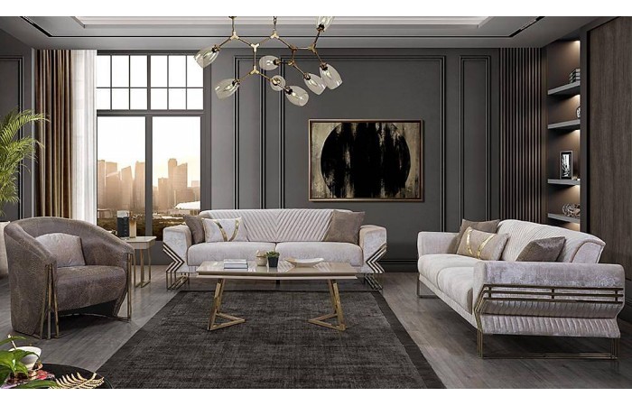 Kayra Salon Takımı - Ekru