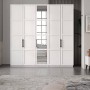Liya 5 Kapılı Gardrop - Beyaz Kapaklı Gardırop