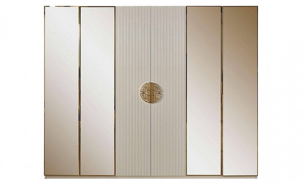 Crown 6 Kapılı Gardrop - Dört Aynalı Kapaklı Gardırop Crown 6 Kapılı Gardrop - Dört Aynalı Kapaklı Gardırop