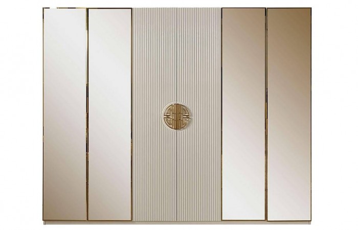 Crown 6 Kapılı Gardrop - Dört Aynalı