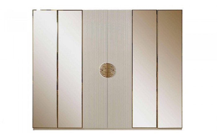 Crown 6 Kapılı Gardrop - Dört Aynalı