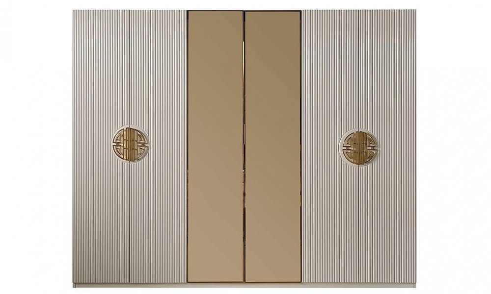Crown 6 Kapılı Gardrop - İki Aynalı Kapaklı Gardırop Crown 6 Kapılı Gardrop - İki Aynalı Kapaklı Gardırop