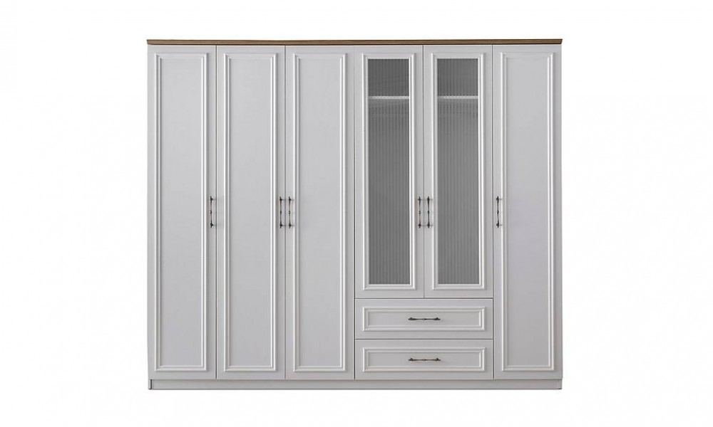 Trina 6 Kapılı Gardrop Kapaklı Gardırop