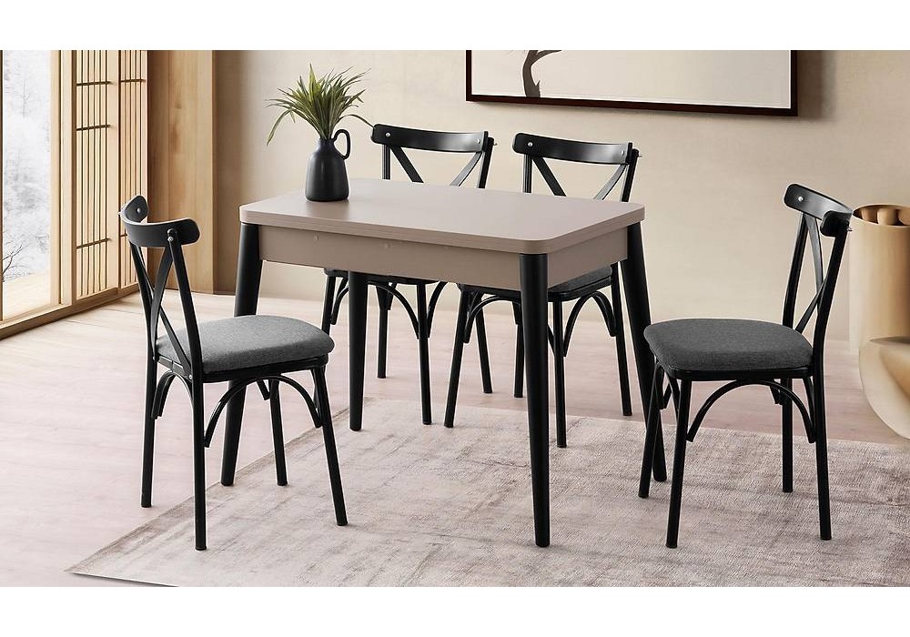Linen Yemek Masası Takımı - Vizon