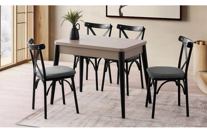 Linen Yemek Masası Takımı - Vizon
