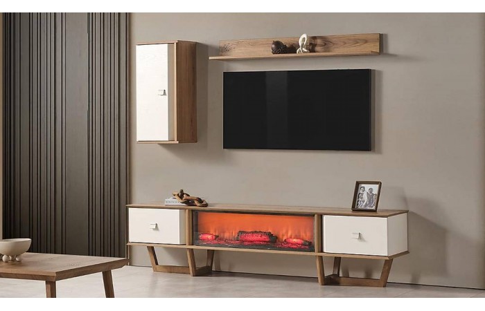 Naturel Tv Ünitesi - Şömineli