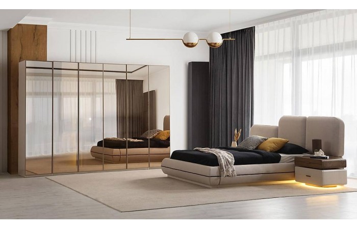 Fresco Bazalı Yatak Odası - 6 Kapılı