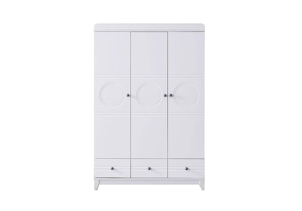 Momo 3 Kapılı Gardrop - Gri