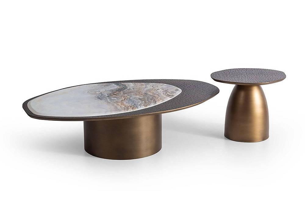 Wave Orta Sehpa Seti - Brass