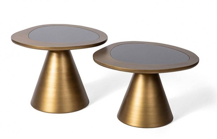 Milton Orta Sehpa Seti - Brass