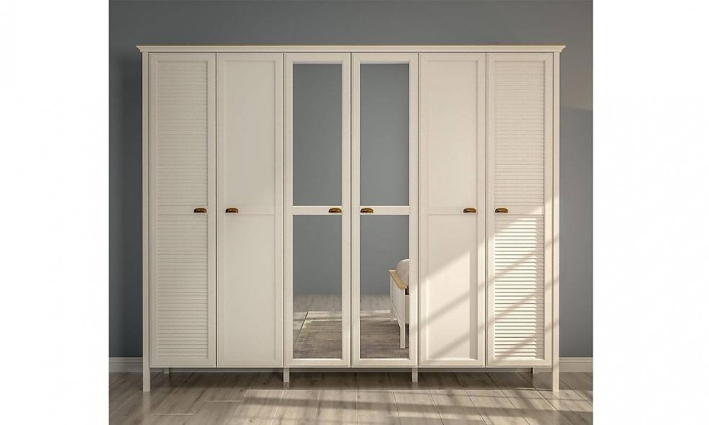 Astoria 6 Kapılı Gardrop - Askılı Kapaklı Gardırop Astoria 6 Kapılı Gardrop - Askılı Kapaklı Gardırop