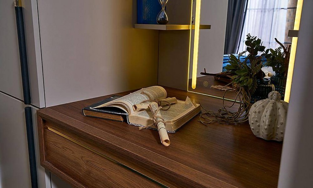 Ramsey 200 cm 4 Kapılı Gardrop Kapaklı Gardırop