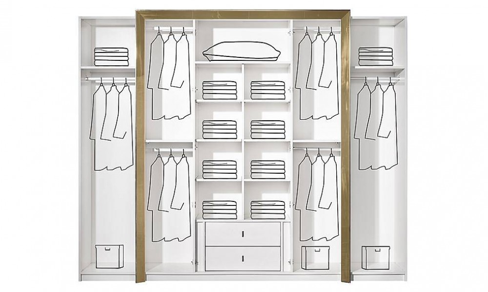 Dante Luxury 6 Kapılı Gardrop Kapaklı Gardırop Dante Luxury 6 Kapılı Gardrop Kapaklı Gardırop