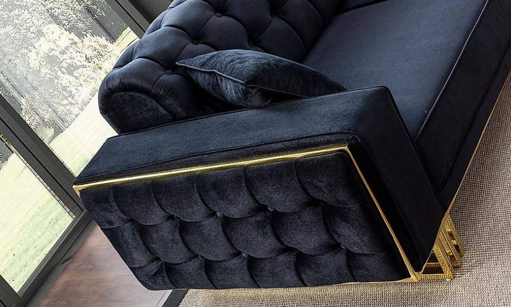 Etna Siyah Köşe Takımı Luxury Köşe Takımları
