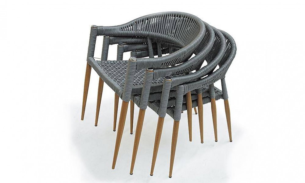Saga Gri Rattan Çay Seti Çay Seti Koltuk