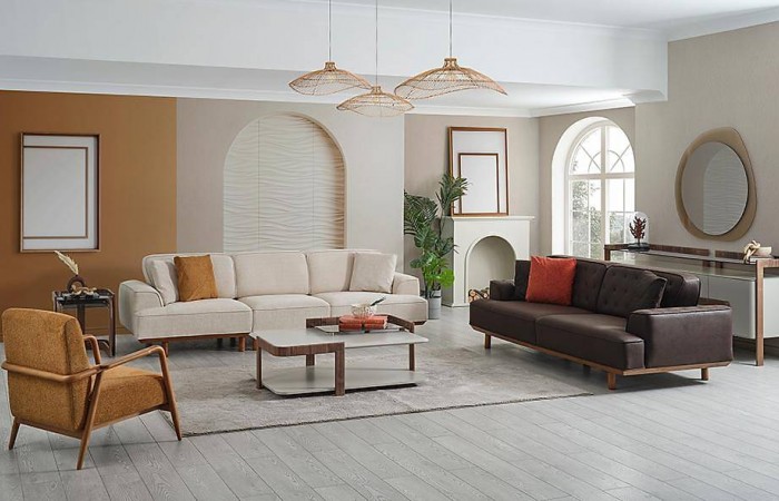 Minotti Ahşap Koltuk Takımı
