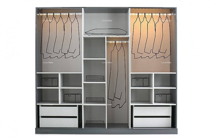 Brafta 6 Kapılı Mdf Gardrop