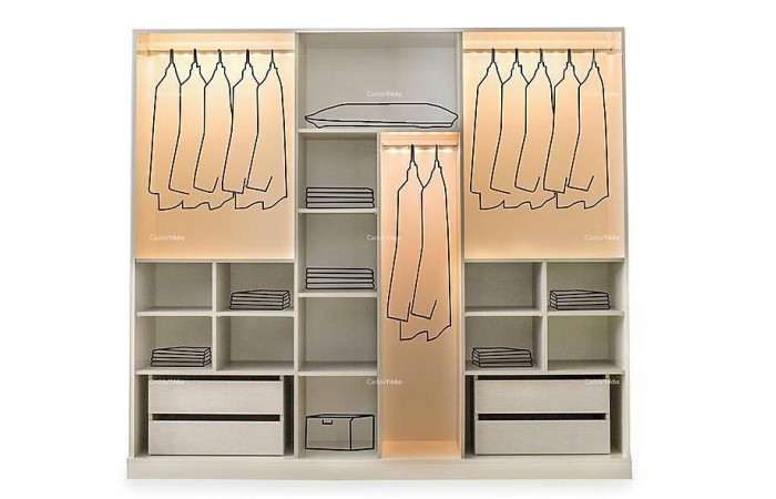 Safir 6 Kapılı Mdf Gardrop