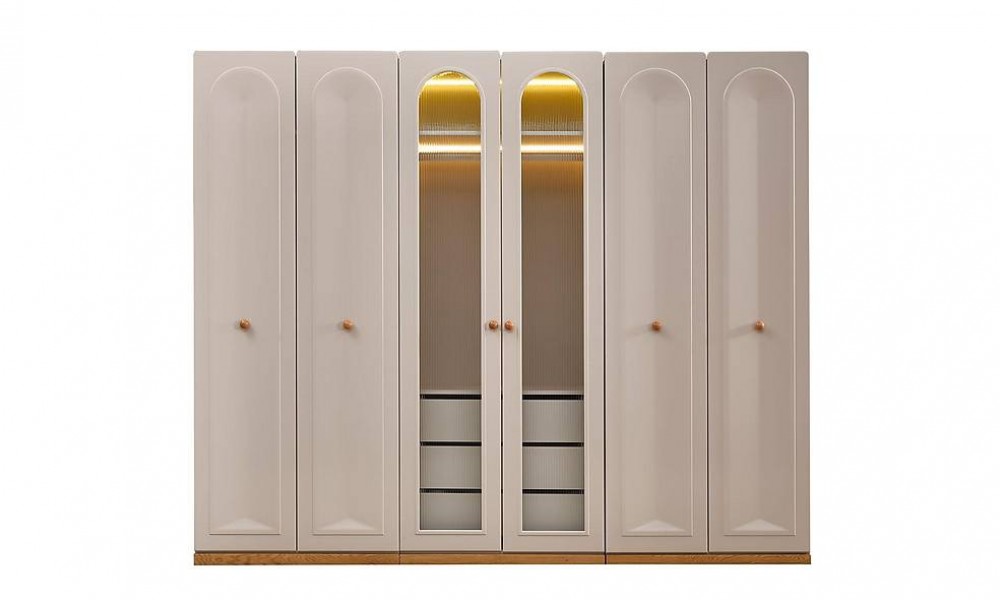 Valdes 6 Kapılı Gardrop Kapaklı Gardırop