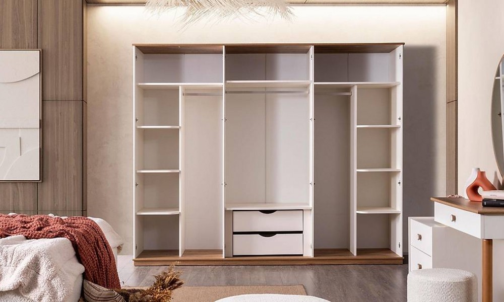 Flora 6 Kapılı Gardrop Kapaklı Gardırop